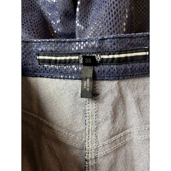 Vintage Y2K Escada Faux Snake Python Blue Bootcut Pants 38 0527 - Picture 8 of 9